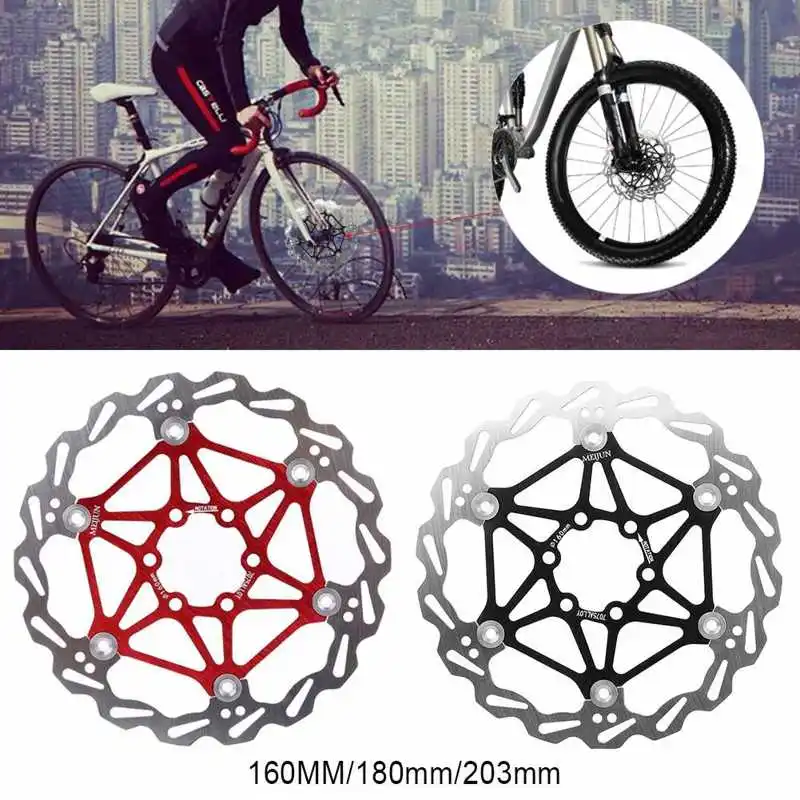 

160/180/203mm Mountain Bike Type Floating Brake Disc Bicycle Brake Pad Accessory 7075-T6 Holder 420 Stainless Steel Brake Pad