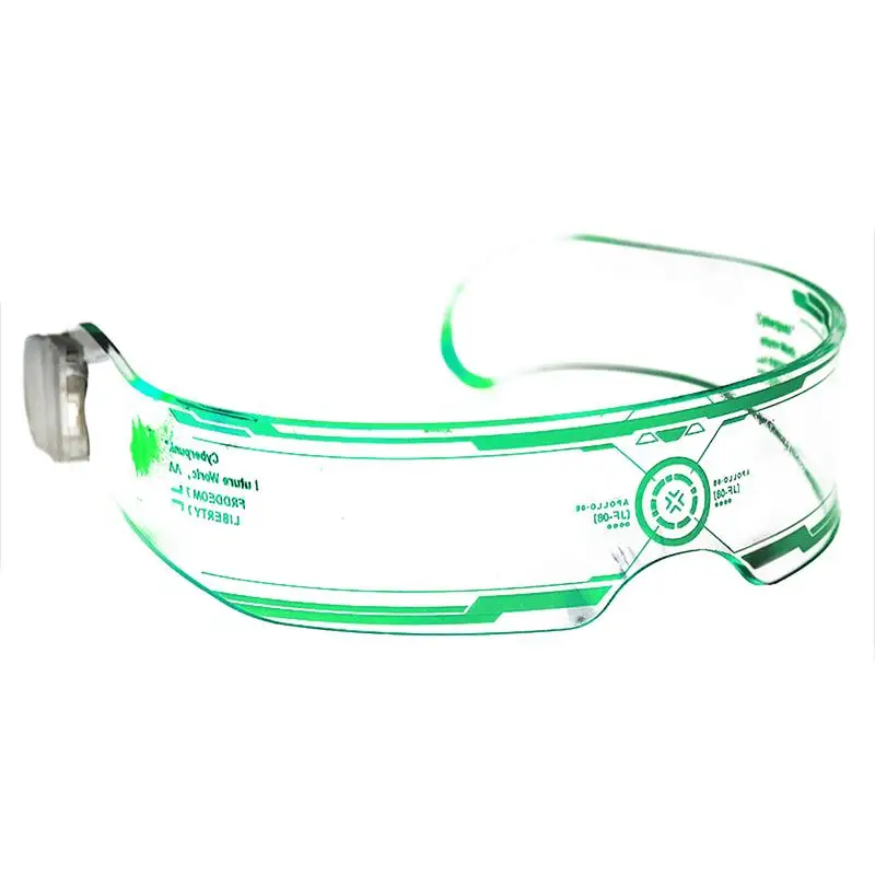 

Искусственные очки, яркие искусственные очки, искусственные очки с козырьком, футуристические очки, светящиеся очки с 7 цветами для