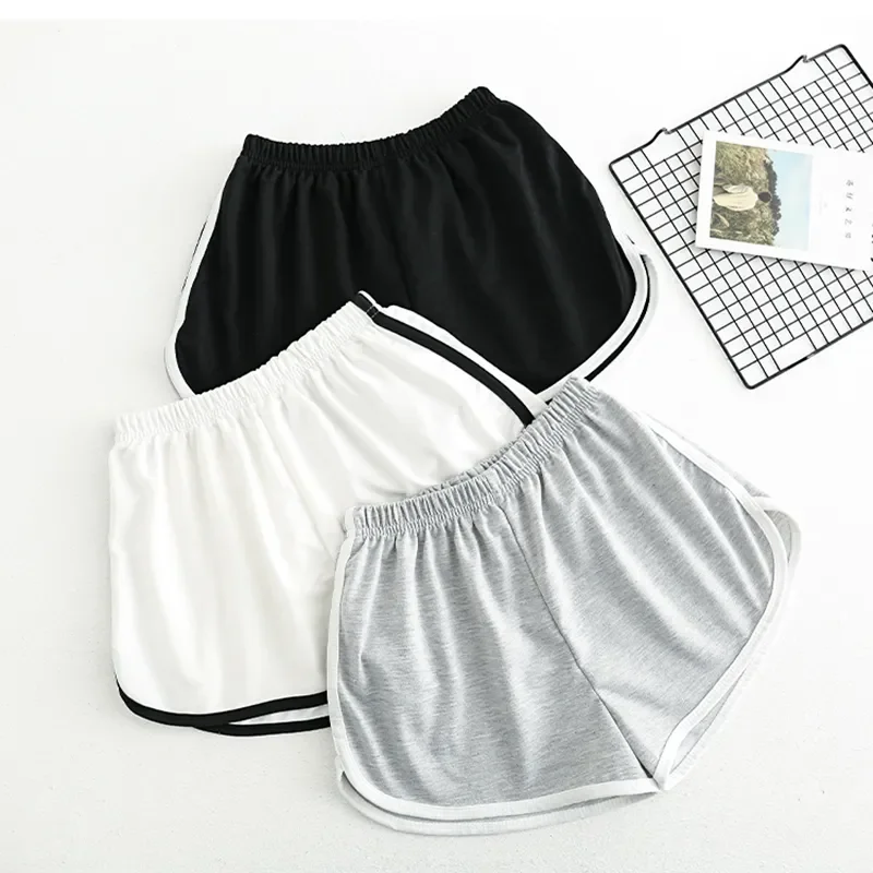 shorts female summer chic shorts elastic fitness casual running pajamas wild bottoming wide leg