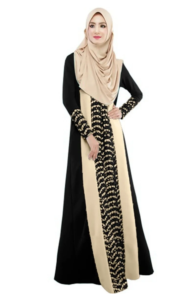Elegant Muslim Dress Women Lace Dubai Abayas for Women Caftan Marocain Kaftan Islam Eid Mubarak Ramadan Robe Loose Abaya Dress