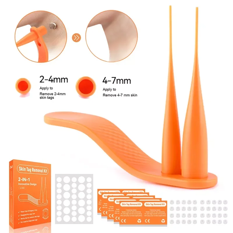 New in in 1 Skin Tag Removal Kit Mini Mole Wart Tool Skin Tag Killer Facial Care Mole Wart Remover With Cleansing Swab Face Care