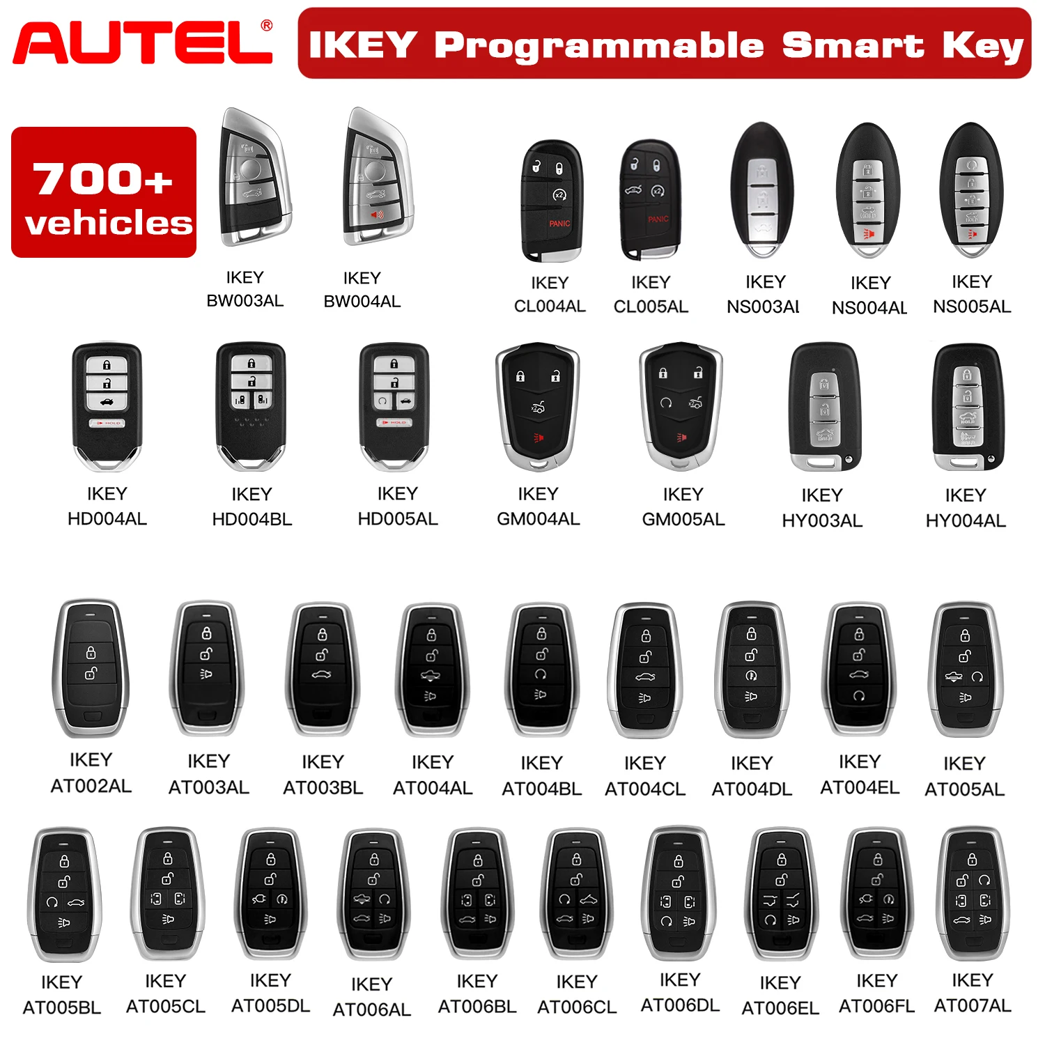 

Универсальный смарт-ключ Autel MaxiIM iKey, 2/3 кнопок, Универсальный Автомобильный ключ IKEY, совместимый с MaxiIM KM100