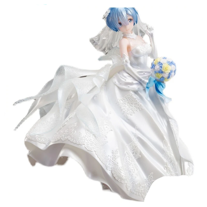 

[Искусственная кожа] F:NEX Оригинал: аниме Re:Zero REM белый свадебный стиль 23 см ПВХ экшн-модель товара Коллекция игрушек