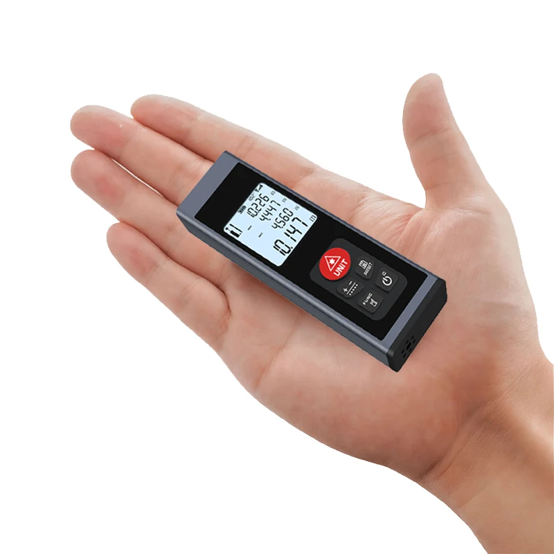 

Mini Laser Range Finder Tape Measure Construction Tools Aluminum Alloy Housing USB Charging Supports Angle Measurement