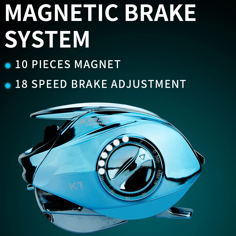 Катушка Для Приманки CEMREO Showy Colors 5 Кг Магнитная Тормозная Система Передаточное