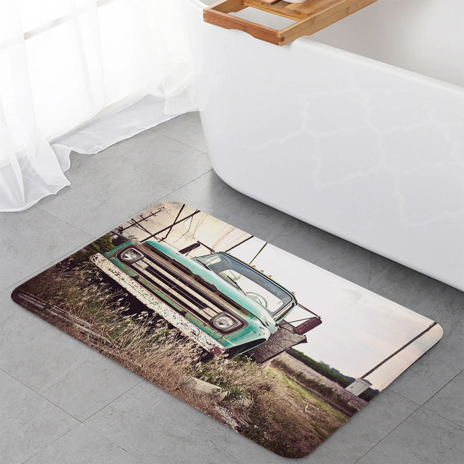 Античный автомобильный ретро-коврик для грузовика и луга кухонный напольный