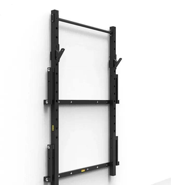 Регулируемая бюджетная Складная настенная стойка для приседаний фитнеса