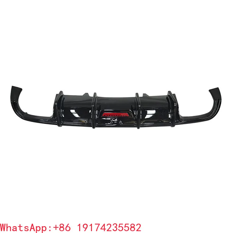 Фото Черный задний диффузор ABS для Audi A4 B9 2017-2019, высококачественный диффузор в стиле KBR Audi A4 S4 B9 №1