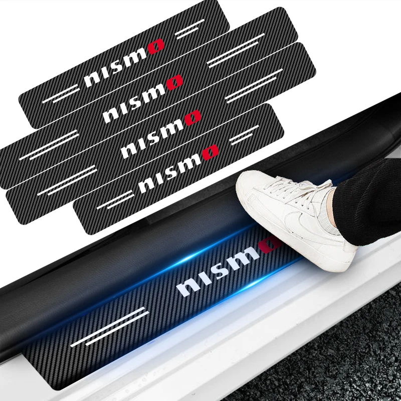 

4pcs Car Threshold Door Sill Protector Anti Scratch for Nismo Nissan Juke Tiida Teana GTR 350Z 370Z 240SX Car Accessories Decor