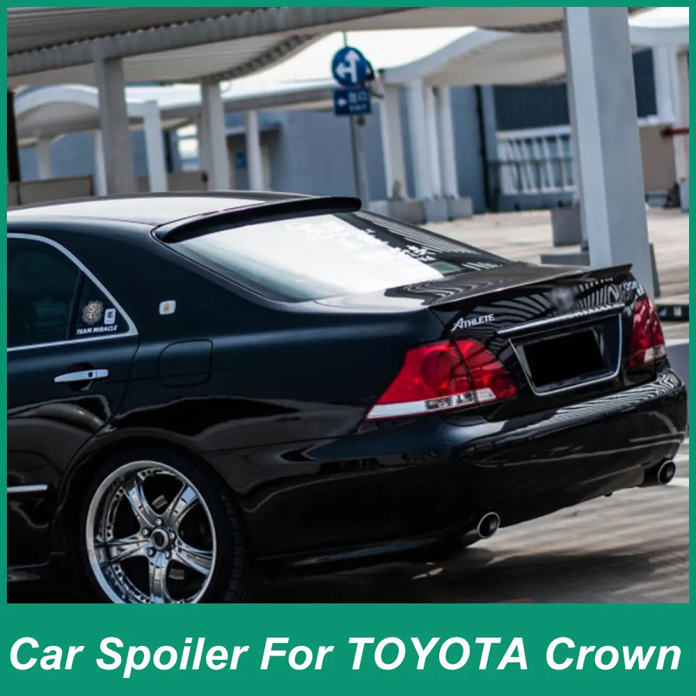 

Applicable to Toyota Crown 2005 06 07 08 09Rear Trunk Iid Spoiler High Quality Tail Pressing ABS Plastic Auto Parts Black Carbon