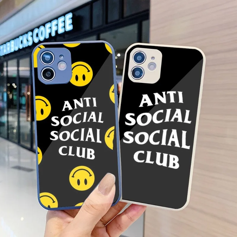 

Luxury Anti Phone Case For IPhone 14 13 12 11 Pro Max X XR XS 8 7 Plus Liquid Glass Color Phone Cover