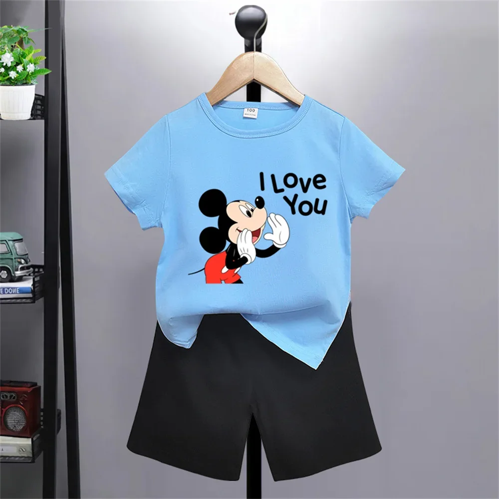 Новый комплект из шортов с коротким рукавом и мультяшного героя мультфильма