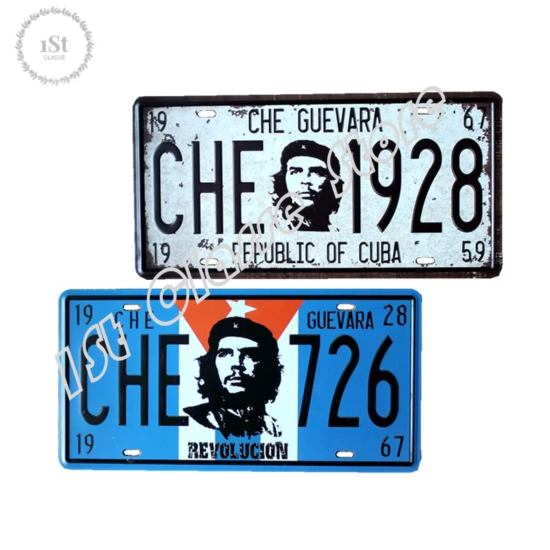 

15x30 CM License Plates CHE GUEVARA 1928 Antique Bar Signs Mural Decorative Metal Plate Vintage Plaque