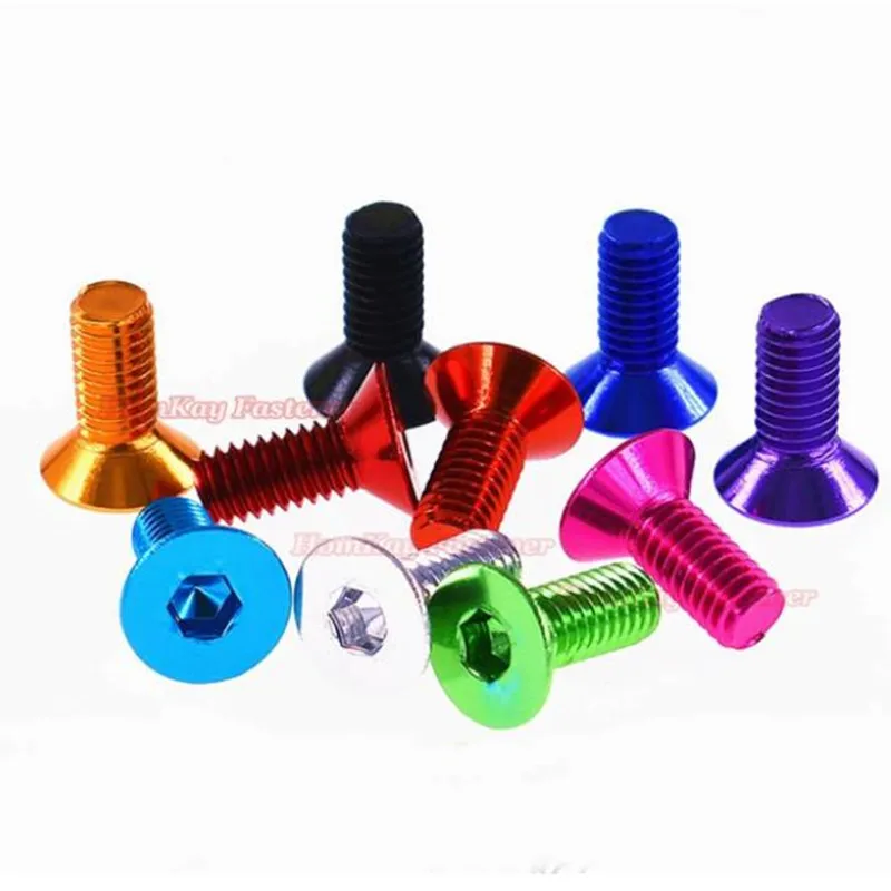 Алюминиевые плоские винты m3 m4 m5x6/8/10/12/14/16 10 шт