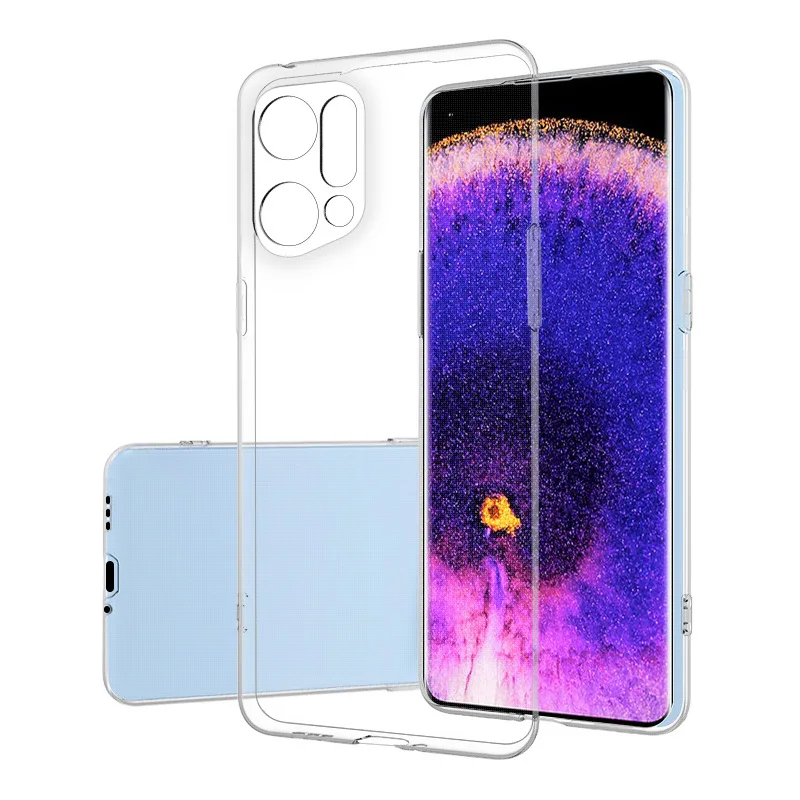 

For OPPO Find X5 Pro Transparent Soft Case Waterproof Dustproof Phone Protector Clear Cover For OPPO Find X5 Accessories
