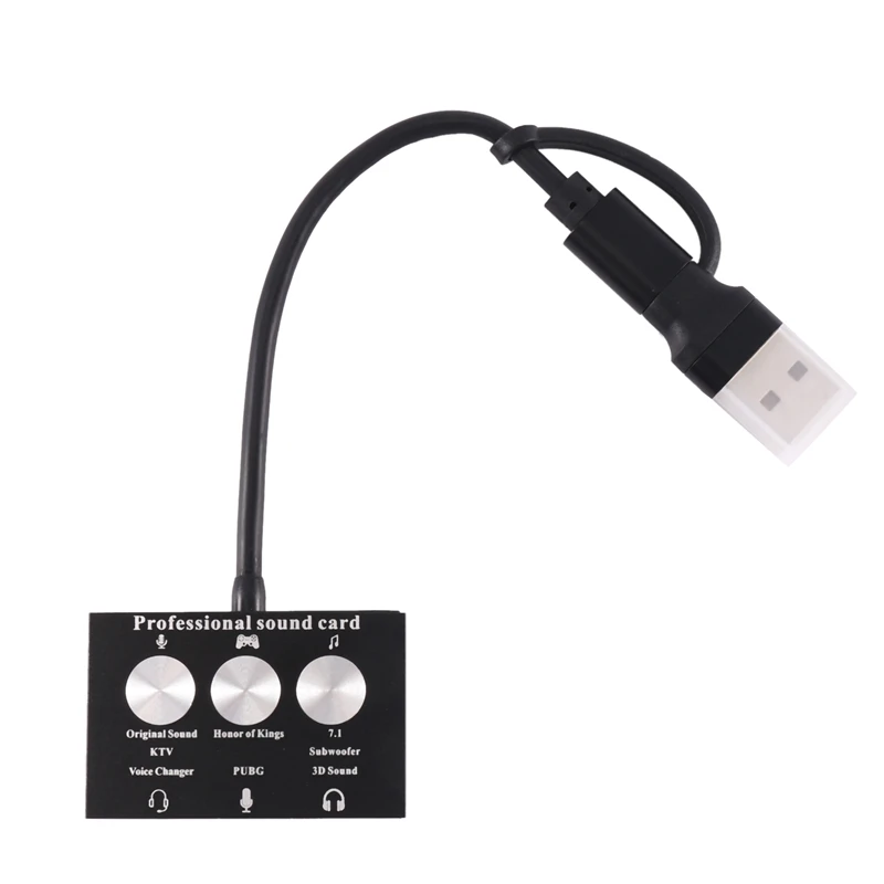 

Внешняя звуковая карта USB Type-C, K-Song, аудио, 3,5 мм, компонент микрофона, аудио адаптер, звуковая карта