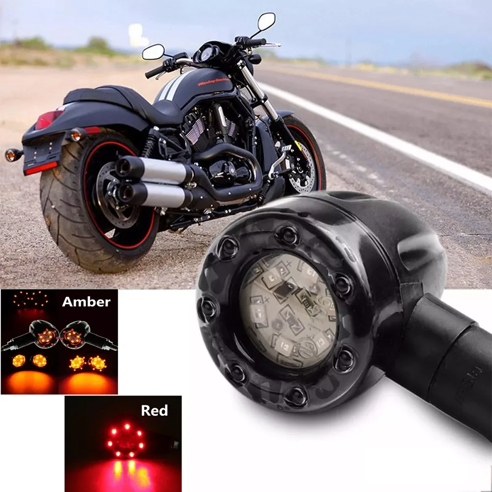 

1 PCS 12V Universal Motorcycle Turn Signal Light 13 LED Super Bright Bulbs For Motorbike Illumination Off Road Indicator Lamp