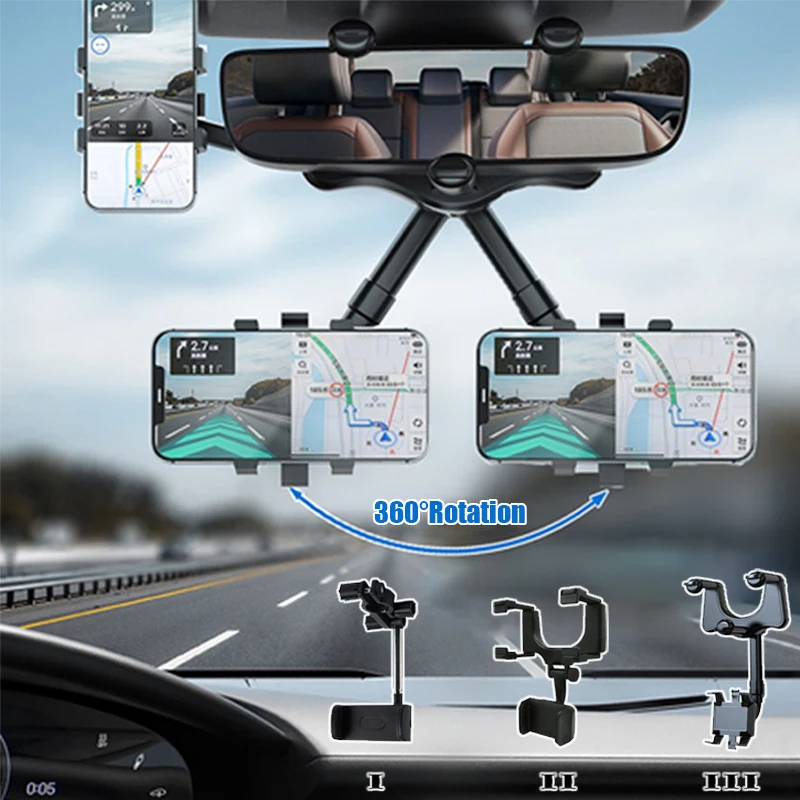 360° Rotating Rearview Mirror 	