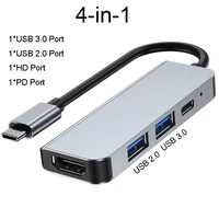 mosible usb type c hub to hdmi compatible 4k hub3 02 0 usb c pd charge splitter for macbook airpro m1 laptops otg adapter