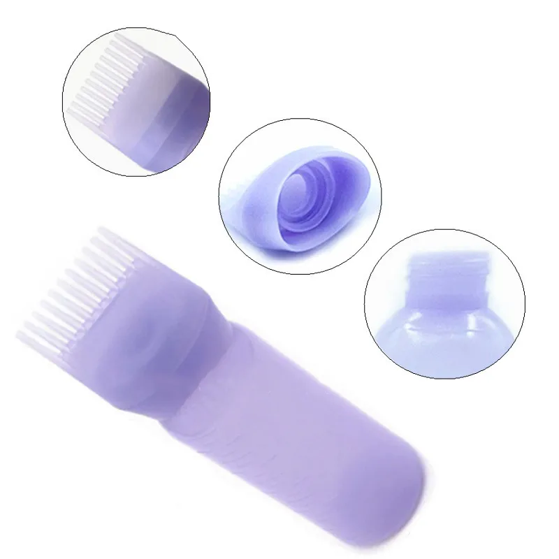 

Fashion Empty Hair Dye Bottle With Applicator Brush Dispensing Salon Hair Coloring Dyeing Bottles Hairdressing Styling Tool