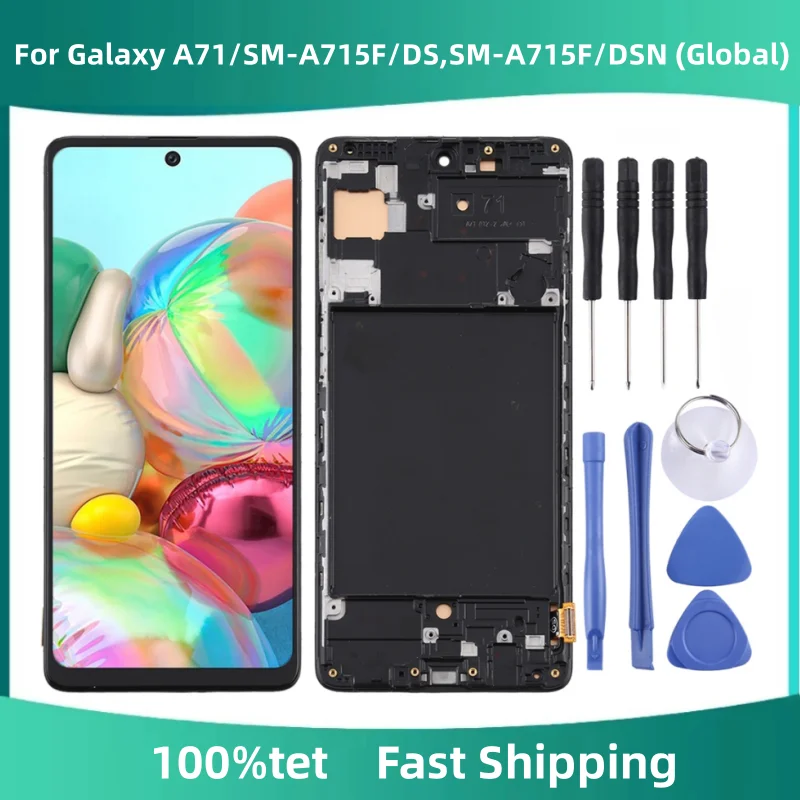 

Оригинальный A71 ЖК-дисплей для Galaxy A71/SM-A715F/DS,SM-A715F/DSN (Global);SM-A715F/DSM ЖК-дисплей и рамка сенсорный экран дигитайзер