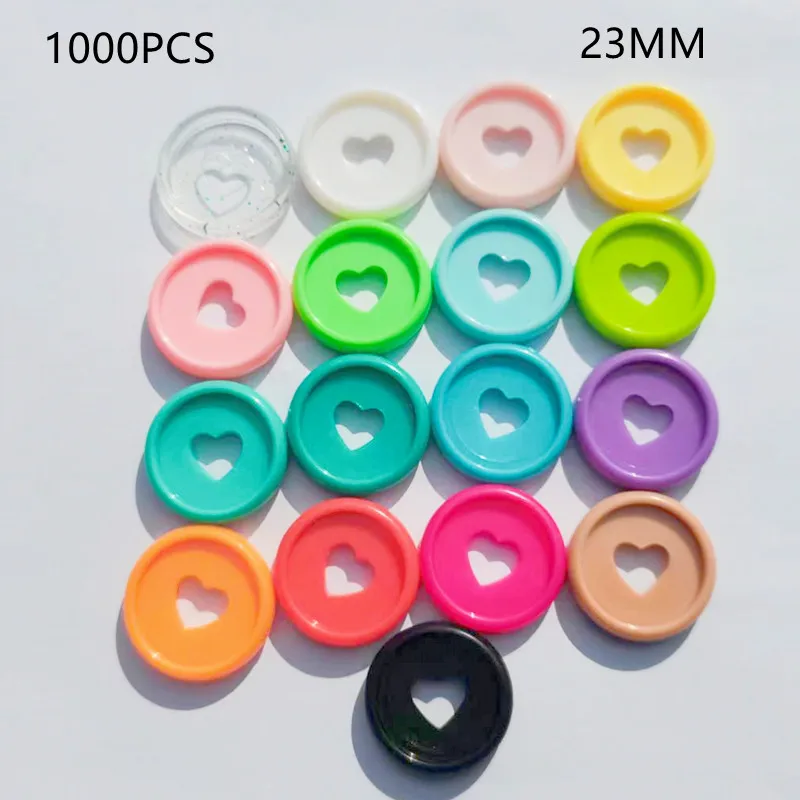 1000PCS23mm color plastic love binding ring binding button mushroom hole loose-leaf pen notepad binding CD