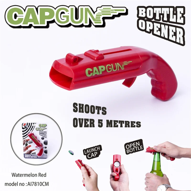

Creative Can Opener Spring Cap Catapult Launcher Gun Shape Bar Tool Drink Opening Shooter Beer Bottle Opener Kitchen Gadget Set