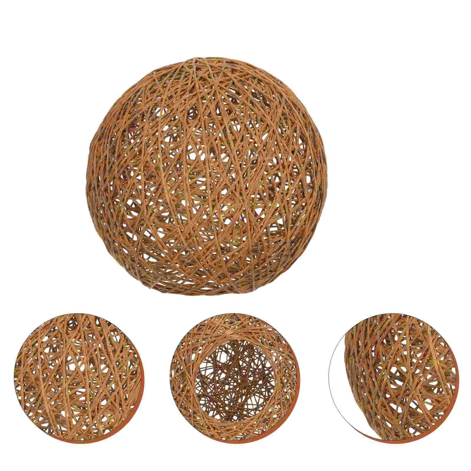 

Hanging Light Protective Cover Rattan Woven Shape Lamp Cover Lampshade Decor