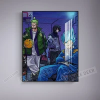 dragon ball and one piece creative cartoon characters decorative painting sofa background wall wall painting bedroom painting