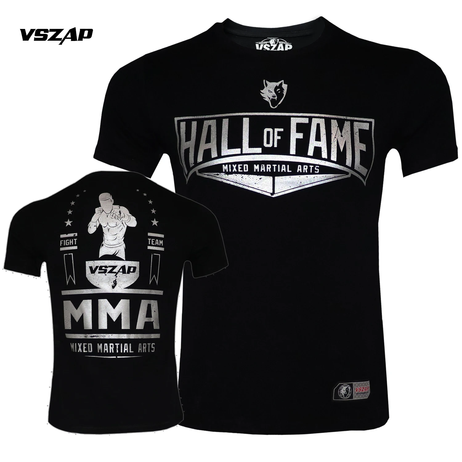 

VSZAP MMA летние мужские футболки с коротким рукавом для бега бокса Муай Тай быстросохнущая компрессионная Спортивная одежда для фитнеса тренажерного зала бега