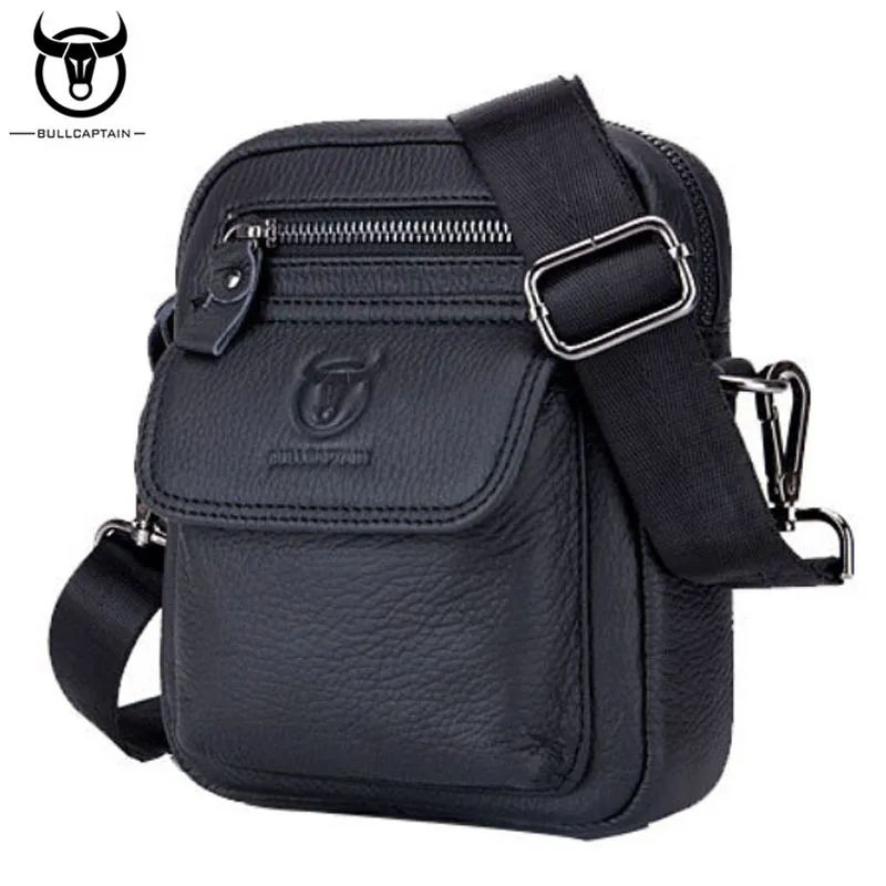 BULL CAPTAIN  Men Bag Genuine Leather Bags Men Messenger Bags Brand Casual Men's Shoulder Bag