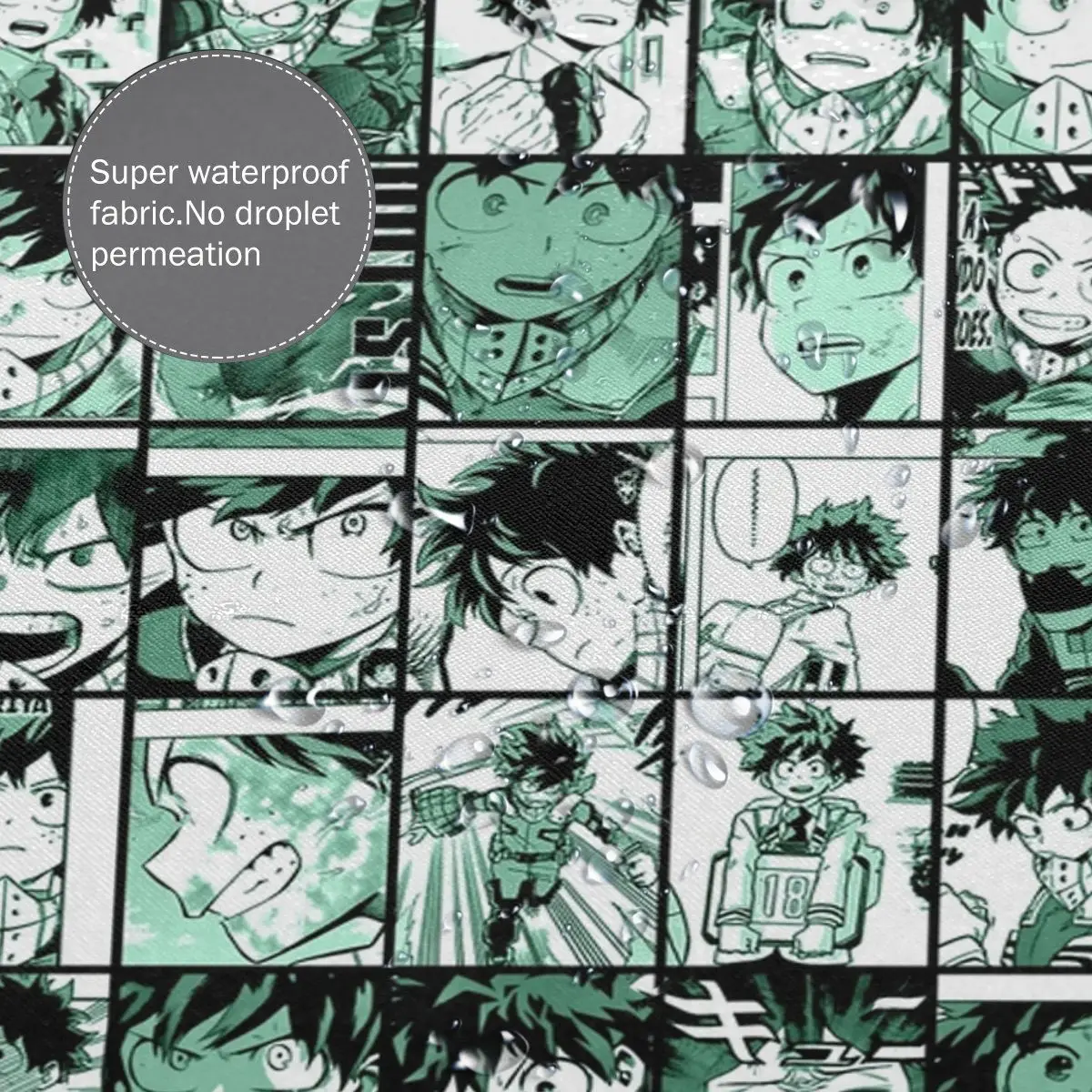 Занавеска для душа Midoriya Izuku с коллажем занавеска ванной из полиэстера ванны