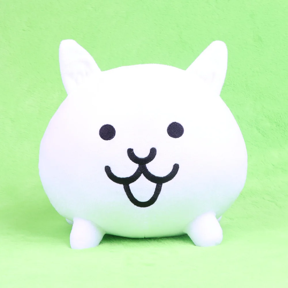

20cm Kawaii The Battle Cats Plush Toy White Neko Plush Animal Toy Cute Anime Toy Soft Stuffed Gift Toy For Girls Kids Birthday
