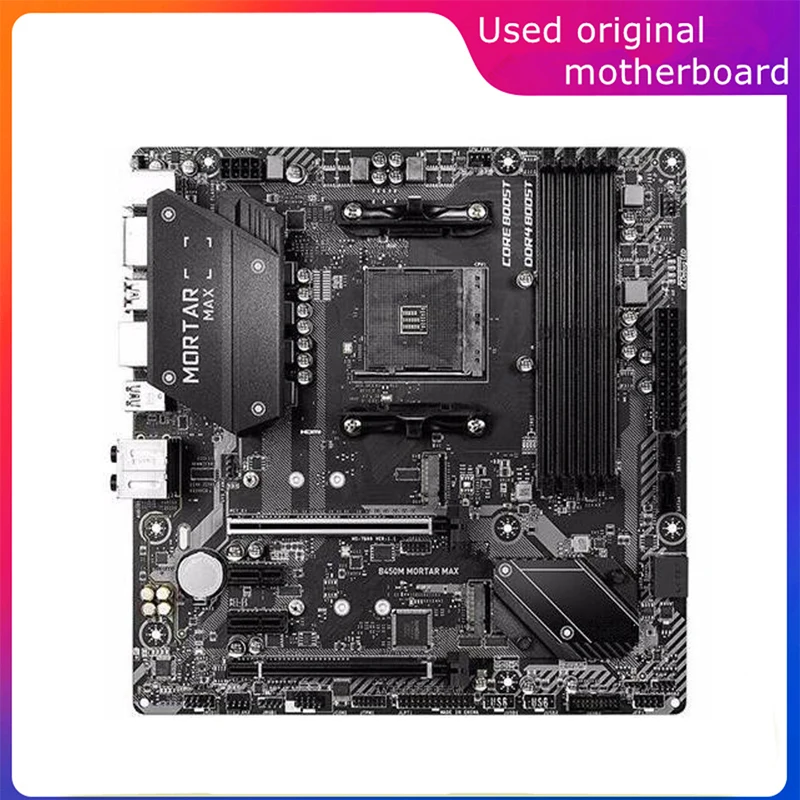

Материнская плата для компьютера AMD B450, б/у, 128 ГБ