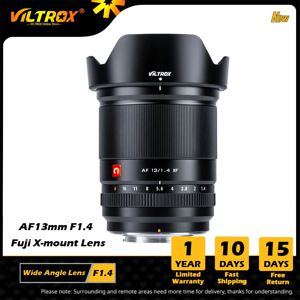 VILTROX 13 мм F1.4 XF Автофокус ультра широкоугольный объектив Большая диафрагма