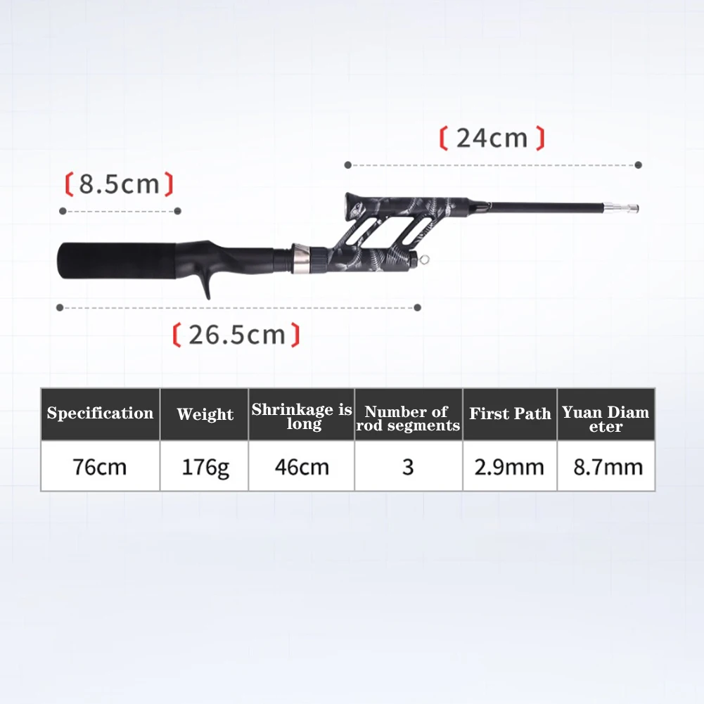 Телескопическая удочка и катушка 6-секционная Удочка с передаточным числом 3 0: 1
