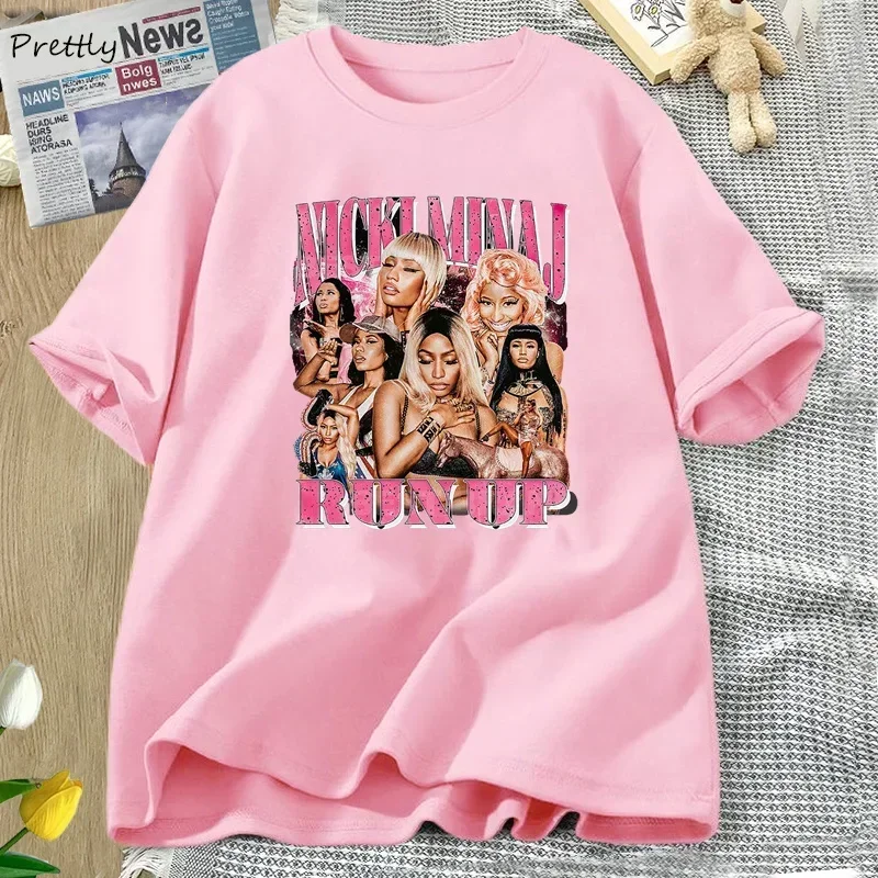 Женская и мужская футболка в винтажном стиле рэпера Nicki Minaj летняя хлопковая с