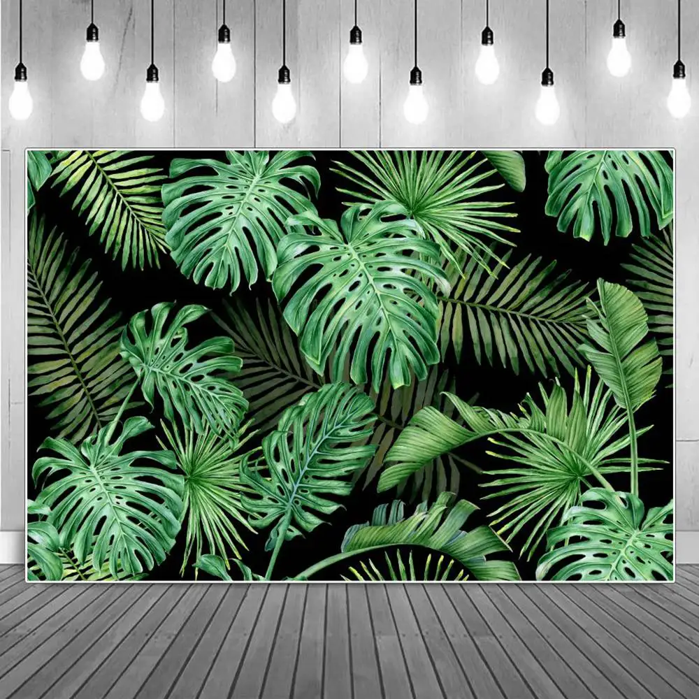 

Grass Green Leaves Backgrounds Summer Tropical Jungle Leaf Grass Palm Trees Photography Backdrops Baby Photographic Portrait