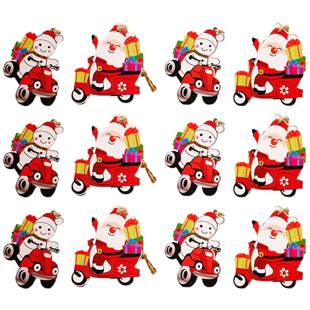 

Christmas Hanging Tree Wooden Ornaments Pendantswood Tags Cutouts Holiday Snowman Embellishments Decor Unfinished Party