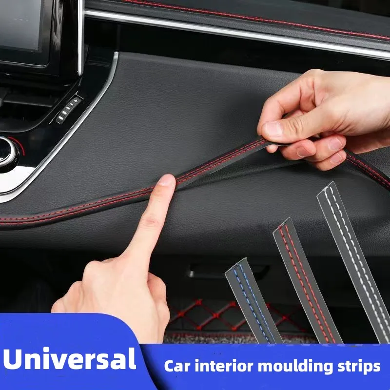 

Car Self-adhesive Moulding Trim Car Interior Dashboard Leather Decoration Line DIY Braid Strip Car Style Decoration
