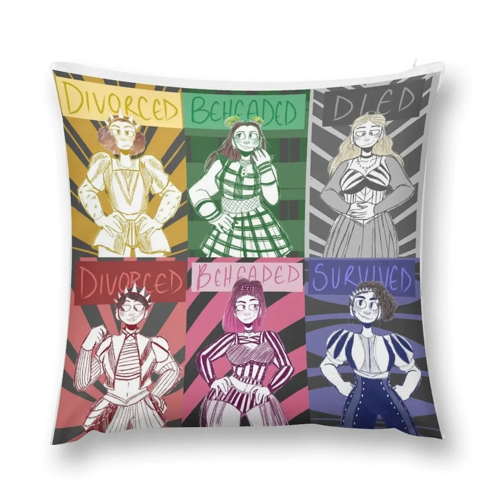 Чехол для подушки Six Ex-Wives - the Musical