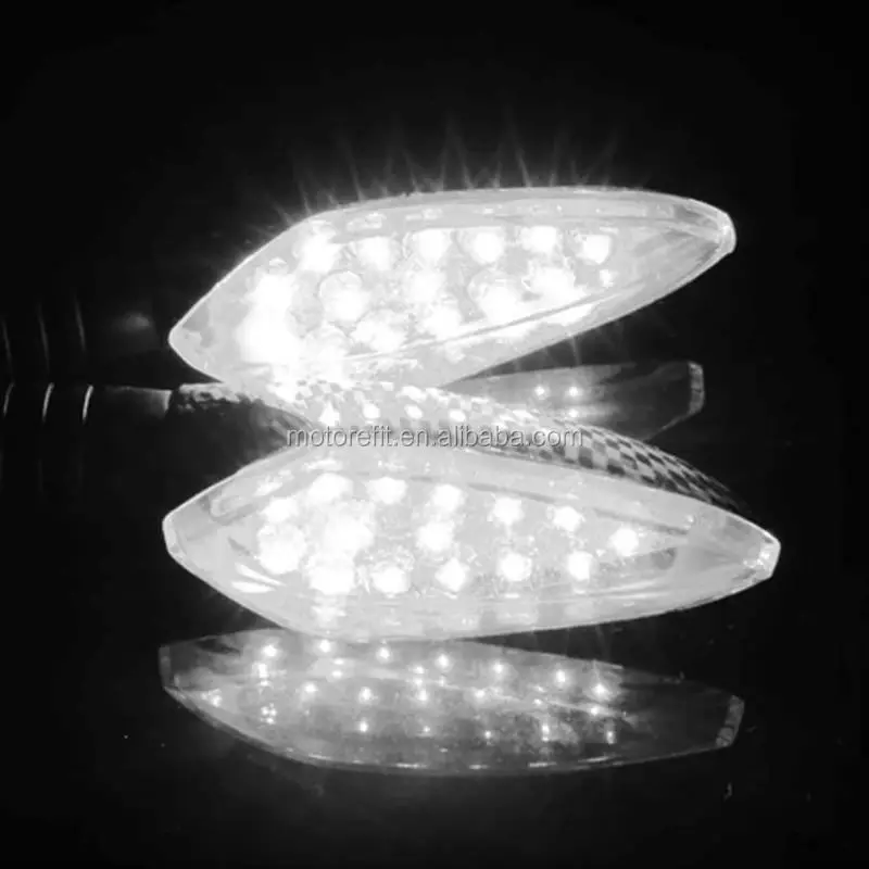 

1 Pair Universal 12 LED Motorcycle Turn Signal Indicators Lights Blue Green Amber Red White Available