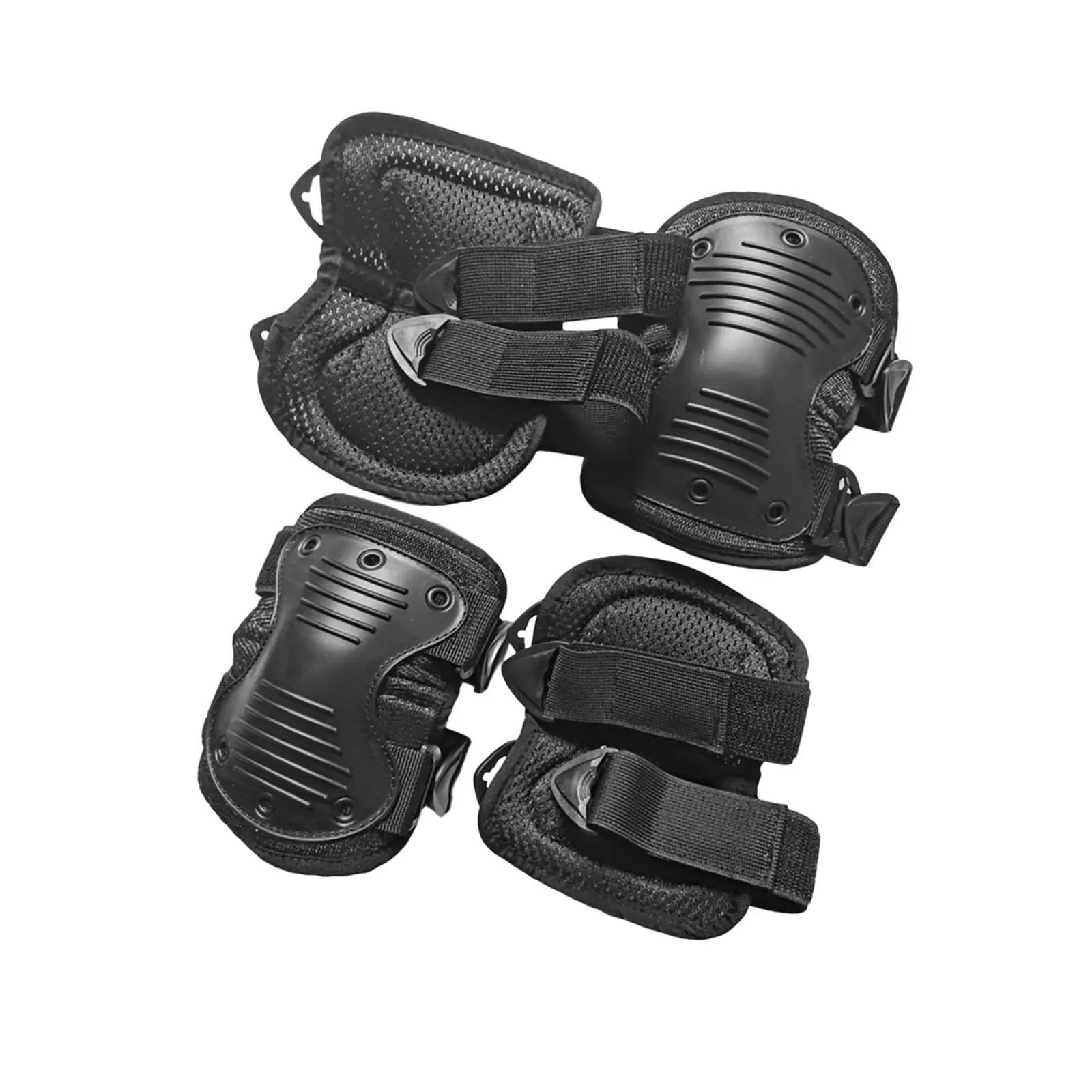 

Наколенники 4 шт., дышащие эластичные удобные мягкие амортизирующие наколенники для скейтборда, велосипеда, велосипеда, скутера унисекс