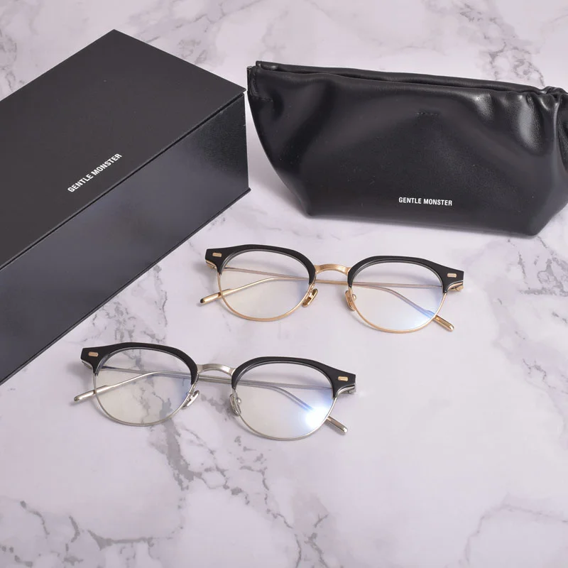 

2021 New Fashion titanium women men Prescription glasses Frames GENTLE MONSTER KITO Women Men Optics Eyeglasses Frames lens