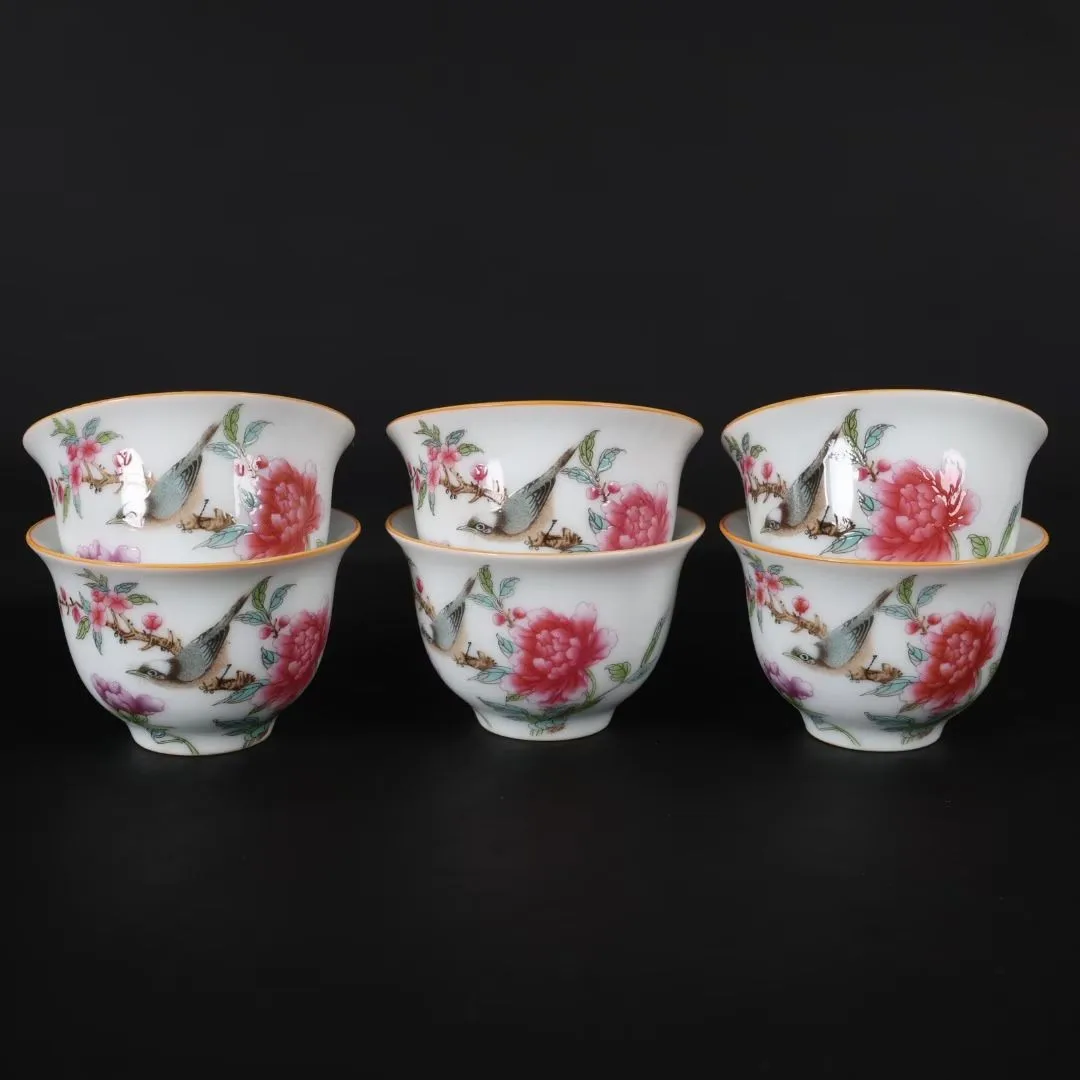 Керамическая чайная чашка Цзиндэчжэнь китайская церемония ручная роспись цветы