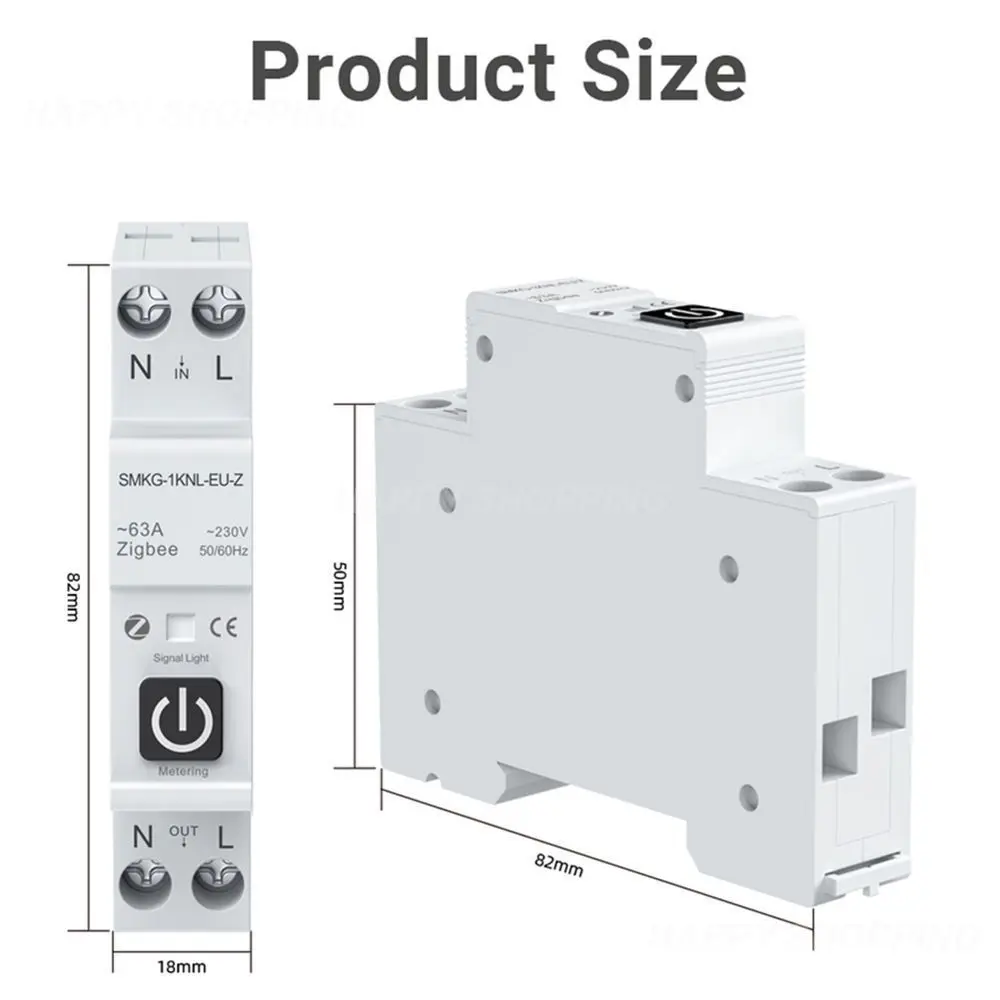 

Tuya Remote Control Switch With Metering Smart Circuit Breaker 1p 63a Din Rail Zigbee Alexa Google Home Home Automation