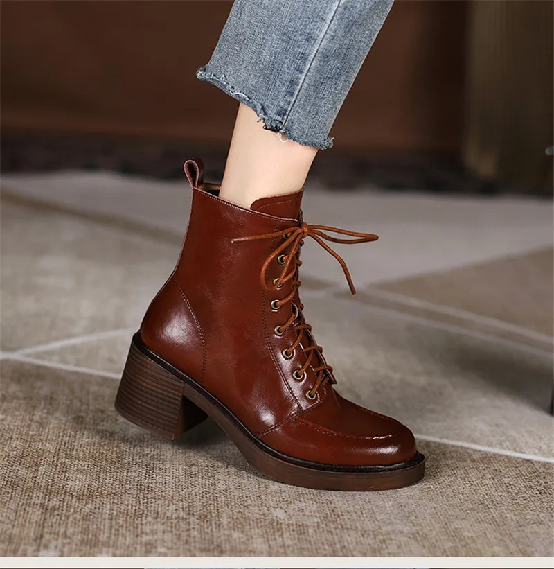 Round toe high heel boots Clearance