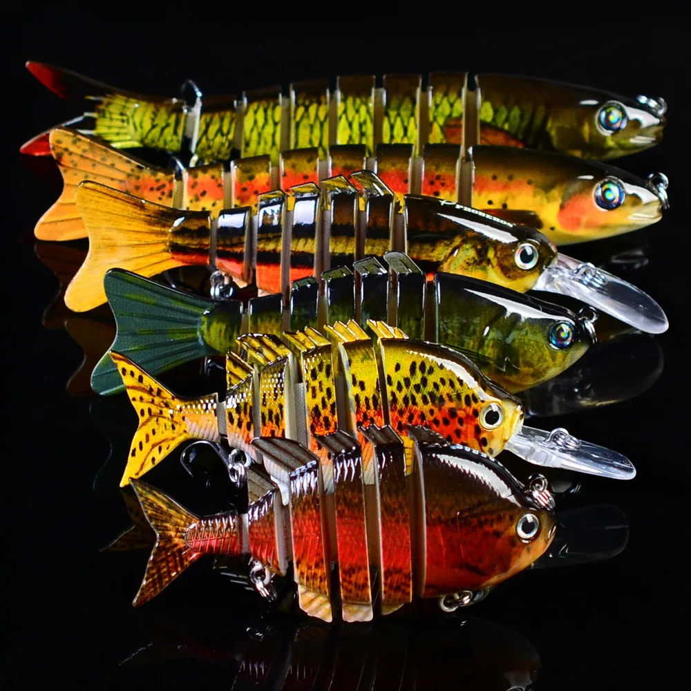

6 Color luya subbait false bait 6-piece set multi-segment fish set multi-segment fish Bionic fish HS043