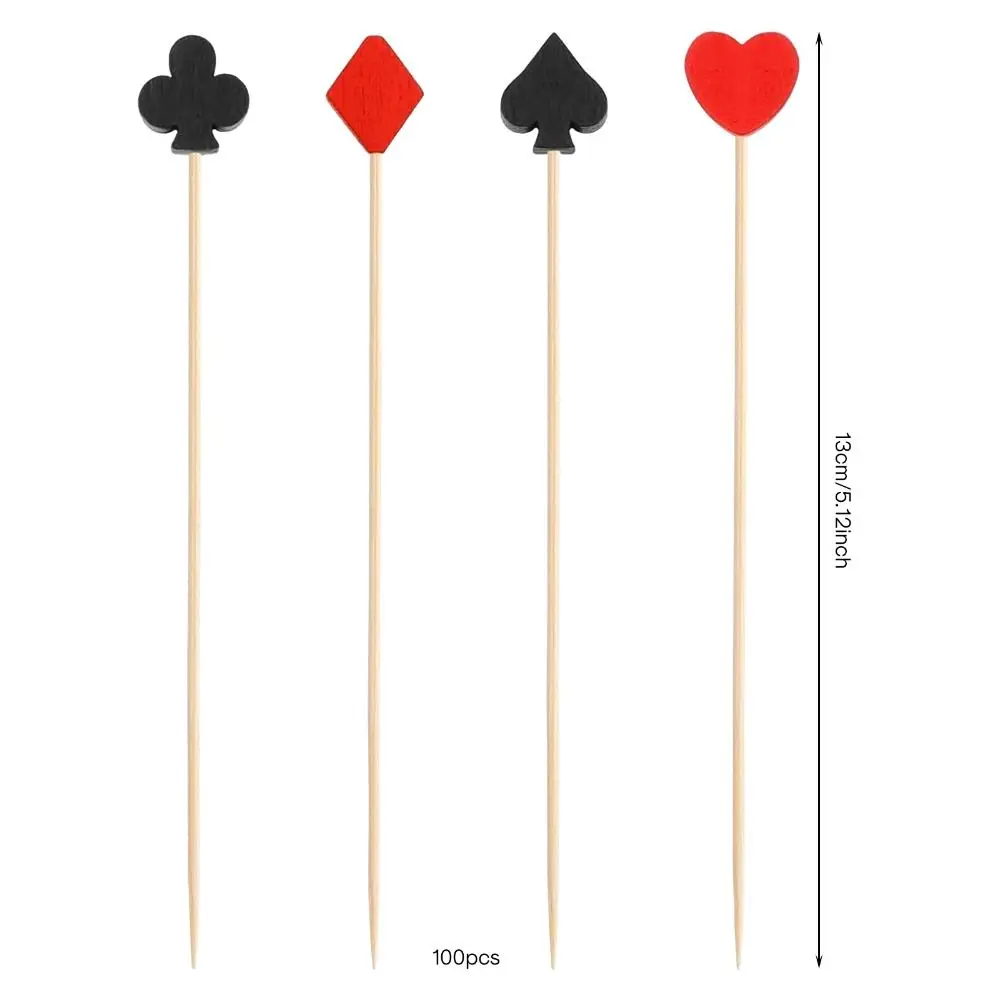 Декор для торта Черный казино Красная зубочистка Палочка Мужчины