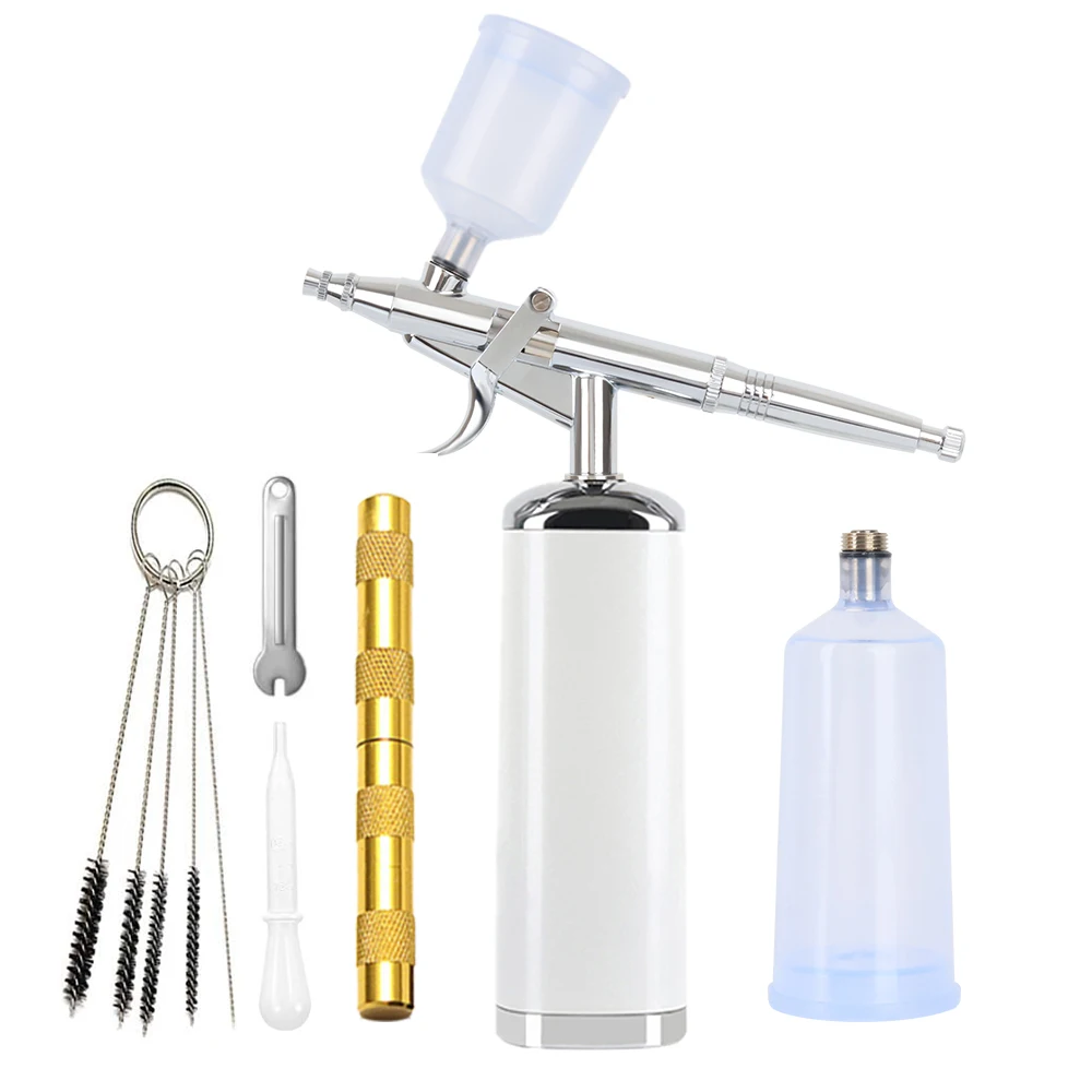 Airbrush With Compressor Automatic Oxygen Infusion Apparatus Trigger Spary Gun Body Tan Cookies Facial Craft Cake Pneumatic Tool